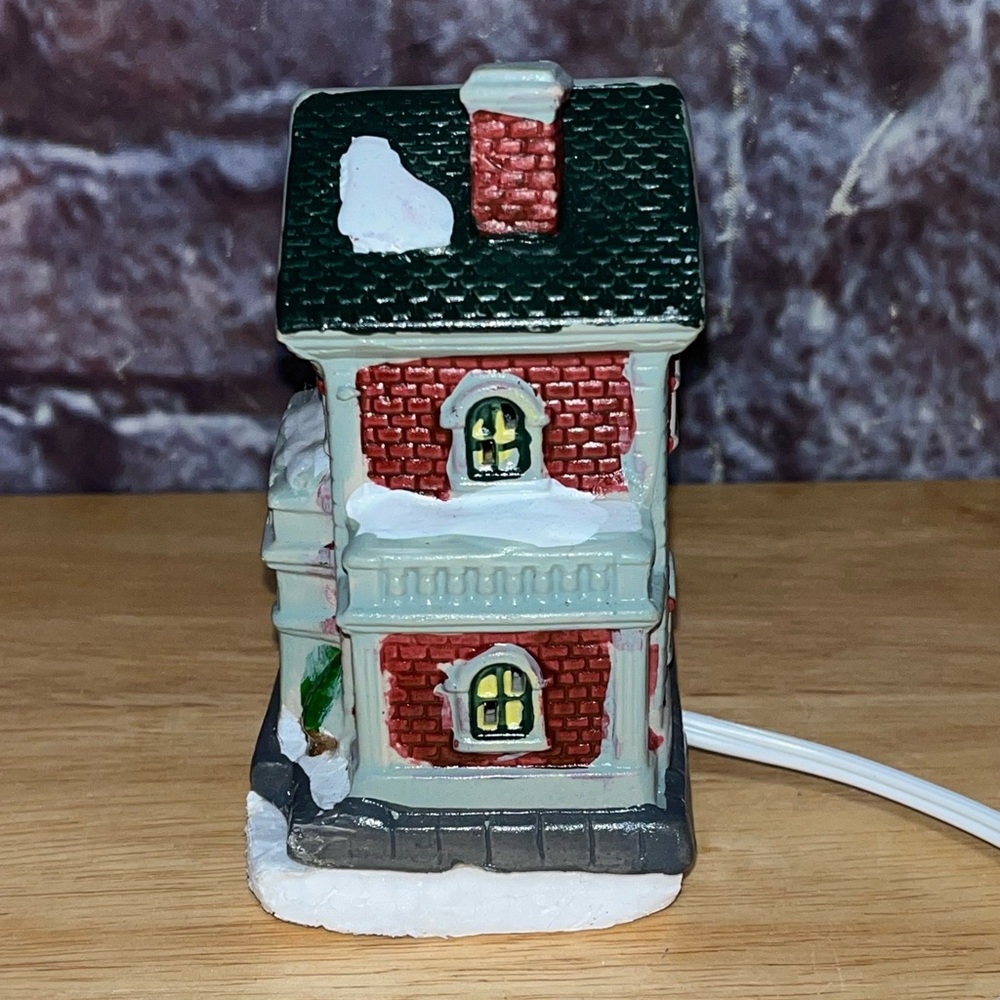 Christmas Village Town Hall Replacement Ceramic Holiday Decor House - Picture 4 of 9